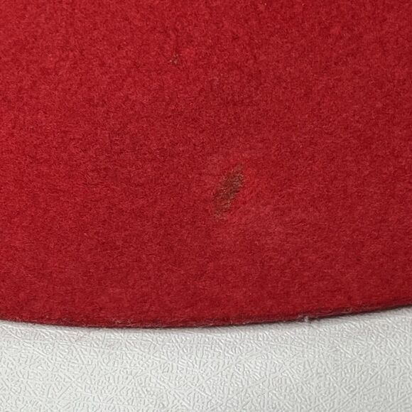 LHC Brand Red 100% Wool Silver Metal Hat Band Fedora Style Hat Size Medium - Picture 4 of 12